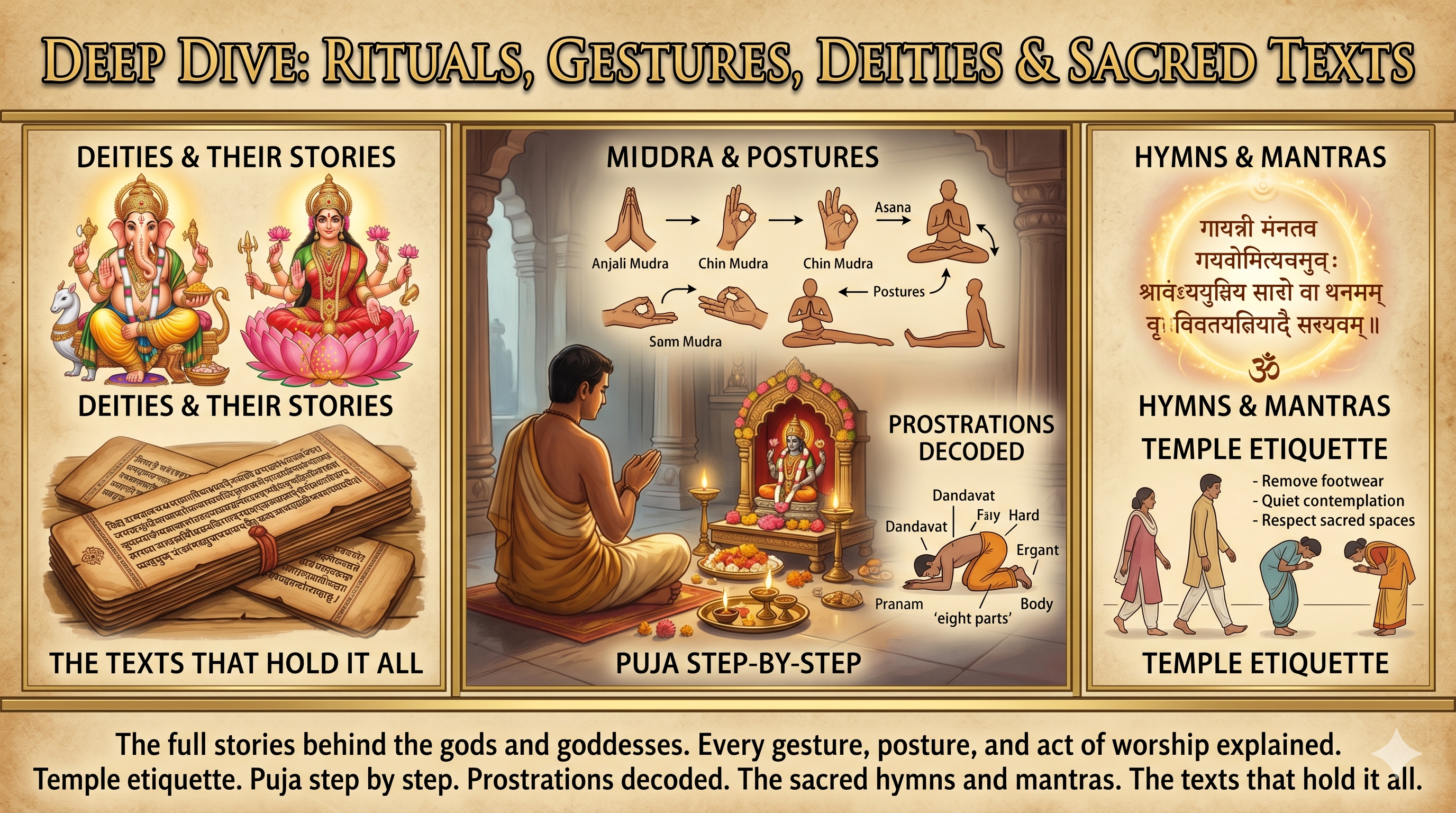 Hinduism — Deep Dive: Rituals, Deities & Texts