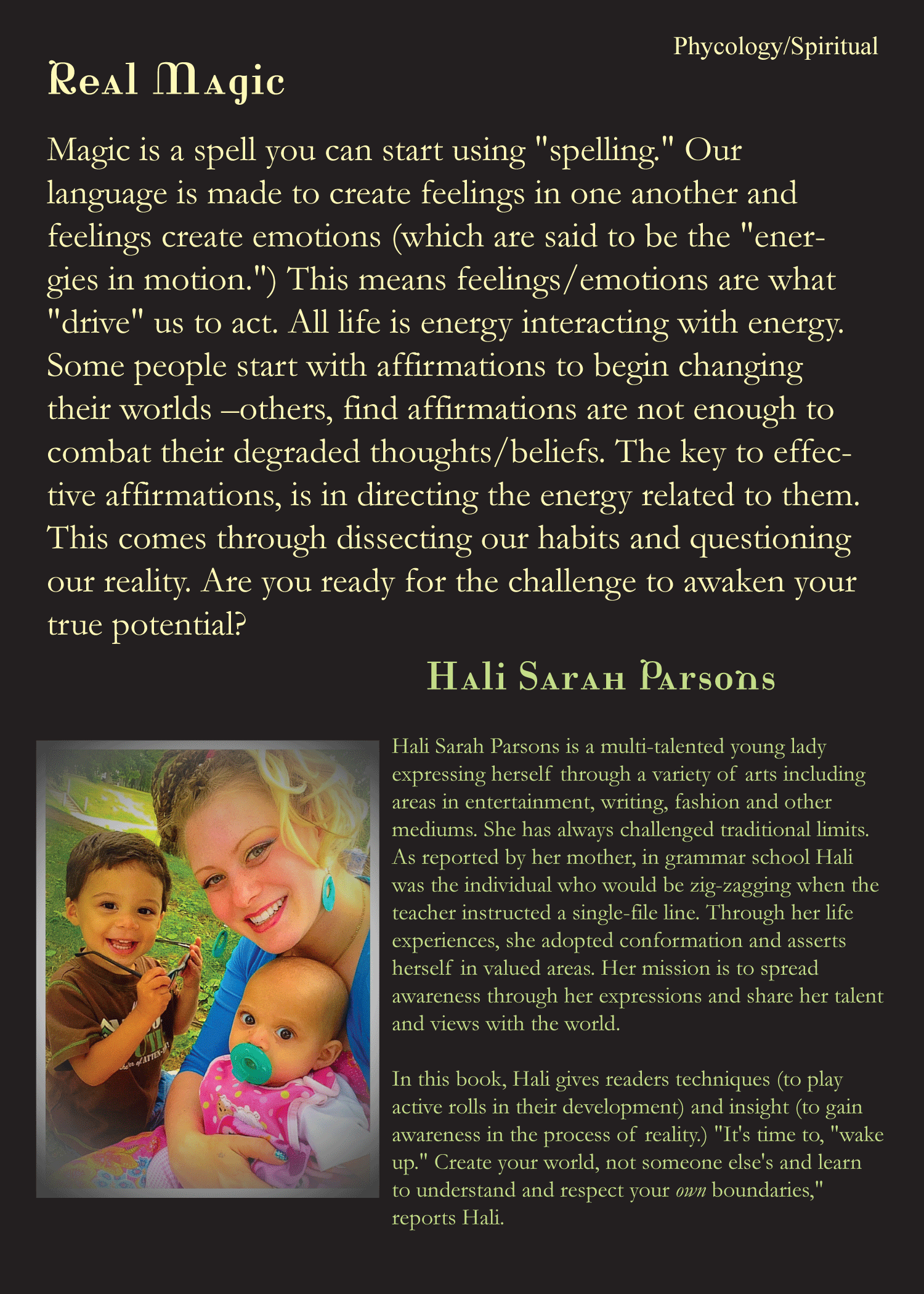 Real Magic — Back Cover